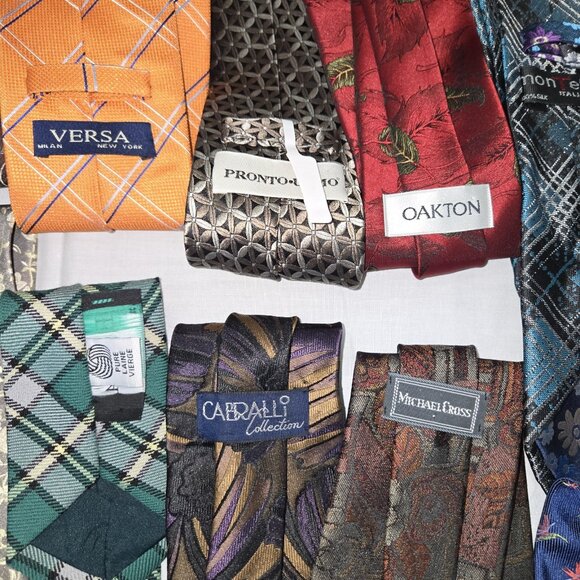 Lot of Preppy Neckties Mens Ties 20pc Classic Casual Workwear EUC - Picture 6 of 8